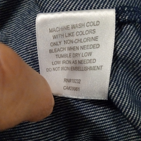 Embroidered Chambray Button Down Alfred Dunner Western Granniecore MP - Picture 11 of 12